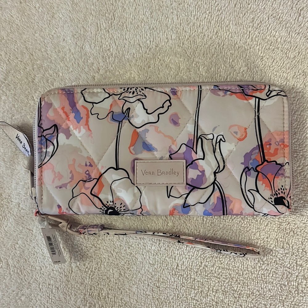 Anemone Watercolor Ultralight Accordian Wallet